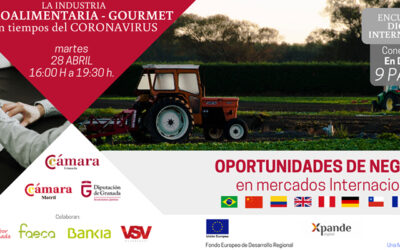 Cooperativas Agro-alimentarias de Granada anima a participar en el Encuentro Digital Internacional “La industria Agroalimentaria- Gourmet en tiempos de Coronavirus” que tendrá lugar el 28 de abril
